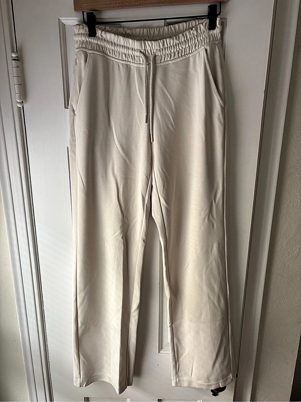 Women's Cream Straight-Leg pants